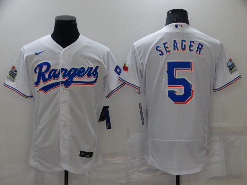 Men Texas Rangers #5 Seager White Elite Nike 2022 MLB Jersey->cincinnati reds->MLB Jersey